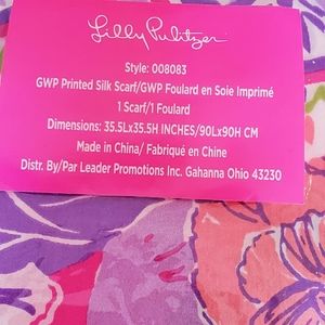 New in package Lilly Pulitzer silk scarf